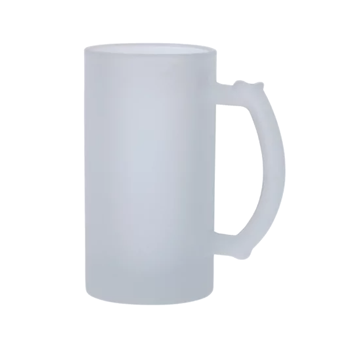 Caneca de chopp de vidro jateado